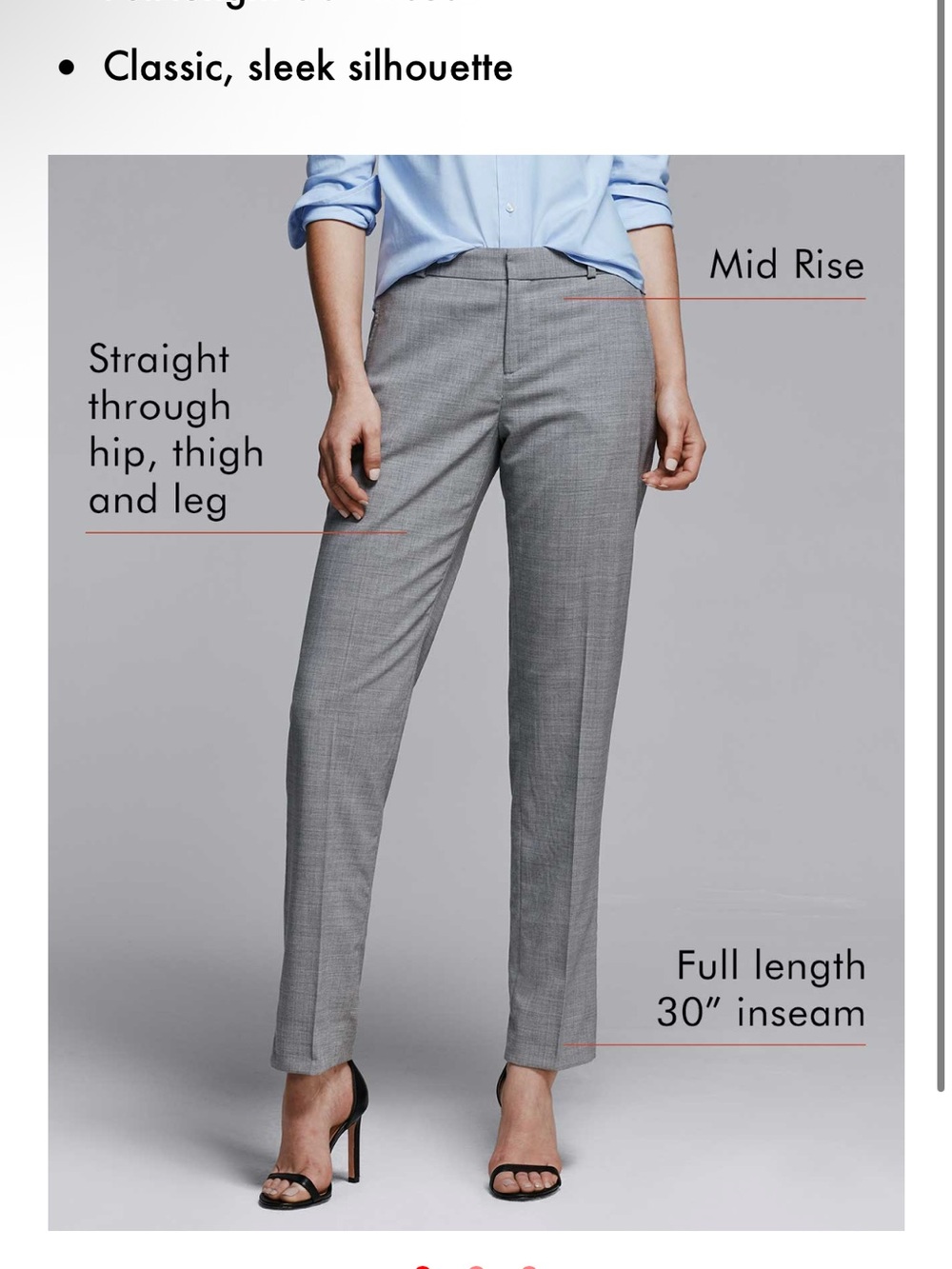 Banana Republic The Ryan Light Gray Women's Trousers